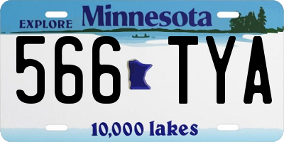 MN license plate 566TYA
