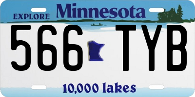 MN license plate 566TYB