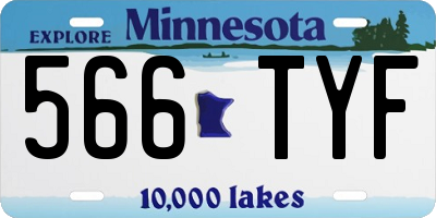 MN license plate 566TYF
