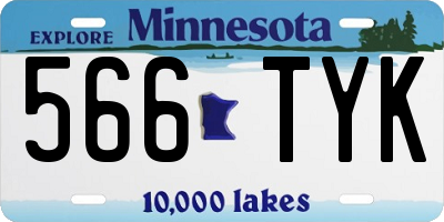 MN license plate 566TYK