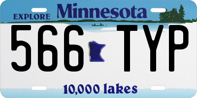 MN license plate 566TYP