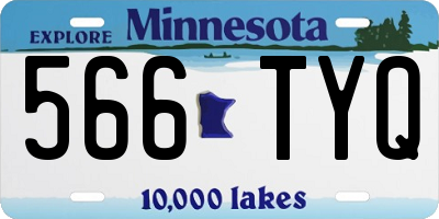 MN license plate 566TYQ
