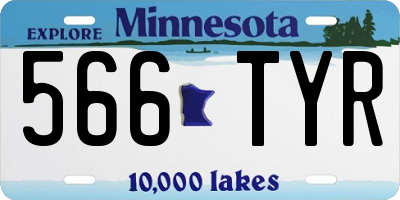 MN license plate 566TYR