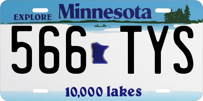 MN license plate 566TYS
