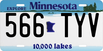 MN license plate 566TYV