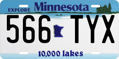 MN license plate 566TYX
