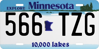MN license plate 566TZG