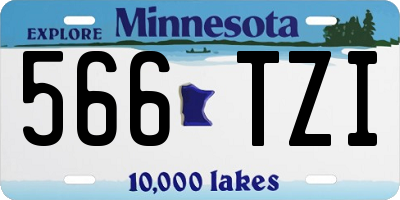 MN license plate 566TZI