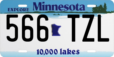 MN license plate 566TZL
