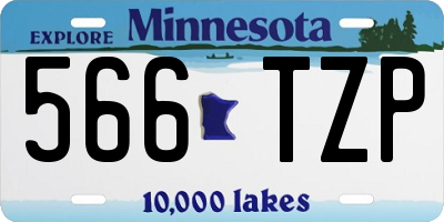 MN license plate 566TZP