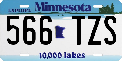 MN license plate 566TZS