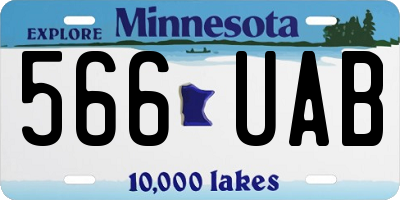 MN license plate 566UAB
