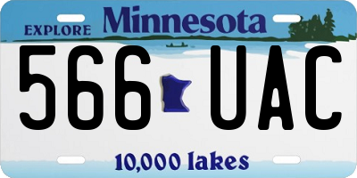 MN license plate 566UAC