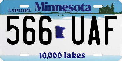 MN license plate 566UAF
