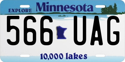 MN license plate 566UAG