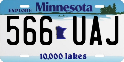 MN license plate 566UAJ