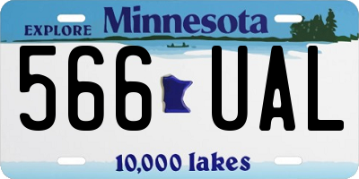 MN license plate 566UAL