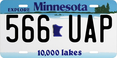MN license plate 566UAP