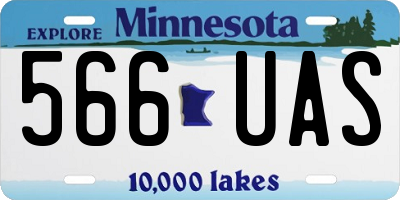 MN license plate 566UAS