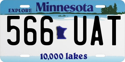 MN license plate 566UAT