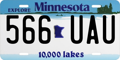 MN license plate 566UAU