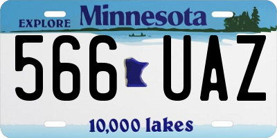 MN license plate 566UAZ