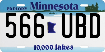 MN license plate 566UBD