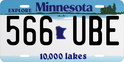 MN license plate 566UBE