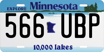 MN license plate 566UBP