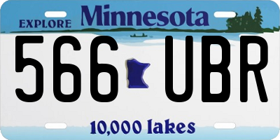 MN license plate 566UBR