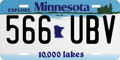 MN license plate 566UBV