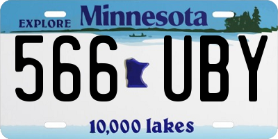 MN license plate 566UBY