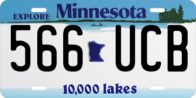 MN license plate 566UCB