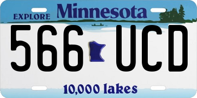 MN license plate 566UCD