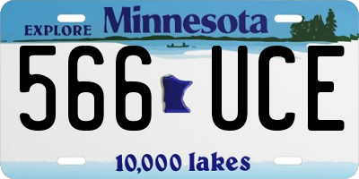 MN license plate 566UCE