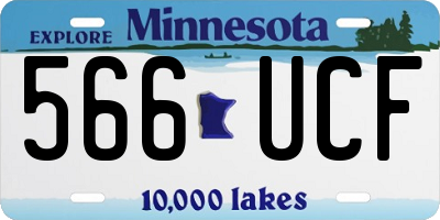 MN license plate 566UCF