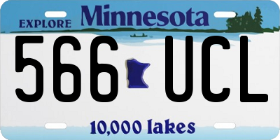 MN license plate 566UCL