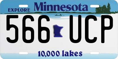 MN license plate 566UCP