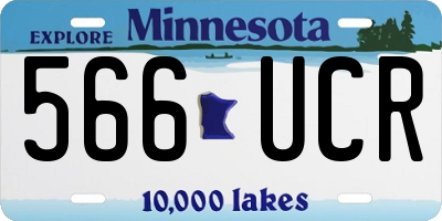 MN license plate 566UCR