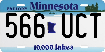 MN license plate 566UCT