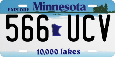 MN license plate 566UCV