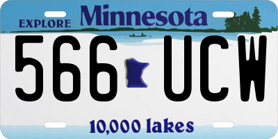 MN license plate 566UCW