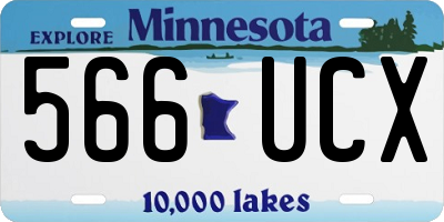 MN license plate 566UCX