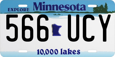 MN license plate 566UCY