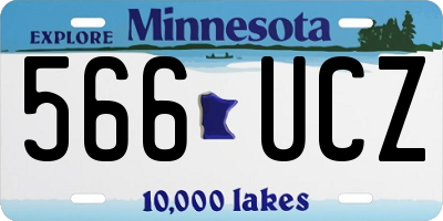 MN license plate 566UCZ