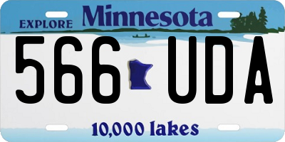 MN license plate 566UDA