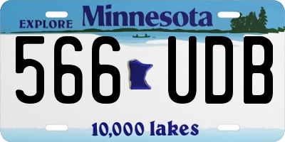 MN license plate 566UDB