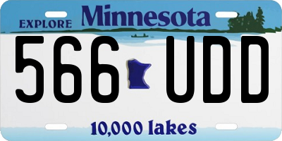 MN license plate 566UDD