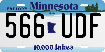 MN license plate 566UDF