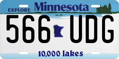 MN license plate 566UDG